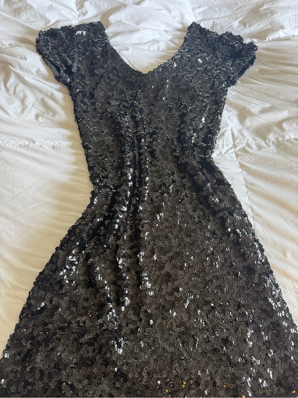 Papillon Vintage Black Sequin Mini Dress - Picture 6 of 6